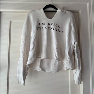 White Fox Boutique White Sweatshirt